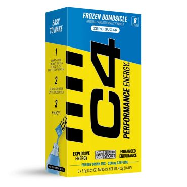 C4 Performance Energy Powder Mix Frozen Bombsicle, 8 Sticks Per Pack